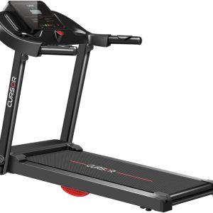 CURSOR FITNESS Home Folding Treadmill with Pulse Sensor, 2.5 HP Quiet Brushless, 7.5 MPH, 265 LBS Capacity
